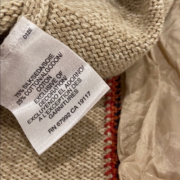 Sigrid Olsen Silk Artisinal Folkloric Cardigan. L - Picture 8 of 9